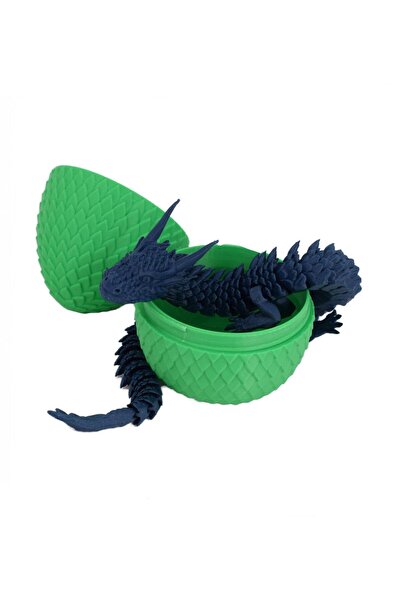 Sani Figurine Sani, Dragon in Egg 90 x 115 mm, Green, Dark Blue 1