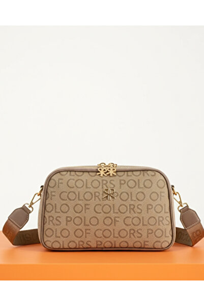 Çanta Trend Mink Printed Three-Compartment Women's Shoulder Bag, Size 17X28