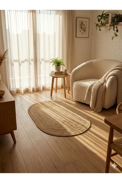 SepetçiBaba Hasır Paspas - Salon-Mutfak-Oturma Odası - 80x50 Cm - P01