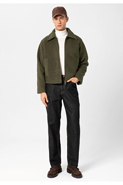 Antioch Khaki Relaxed Soft Textured Men's Coat