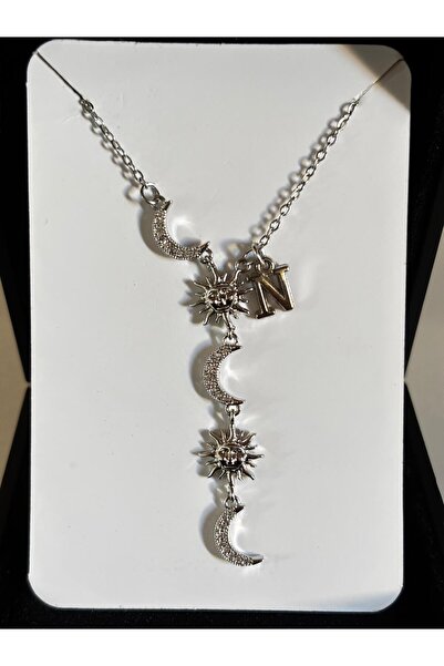 bijoux uniques Steel Moon&Sun Letter Women's Necklace