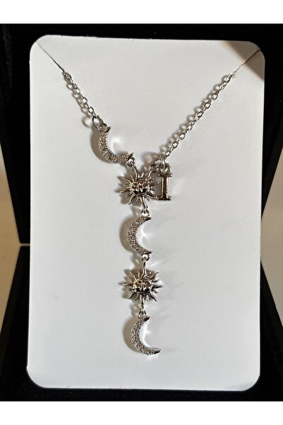 bijoux uniques Steel Moon&Sun Letter Women's Necklace