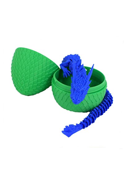 Sani Figurine Sani, Dragon in Egg 90 x 115 mm, Green, Blue