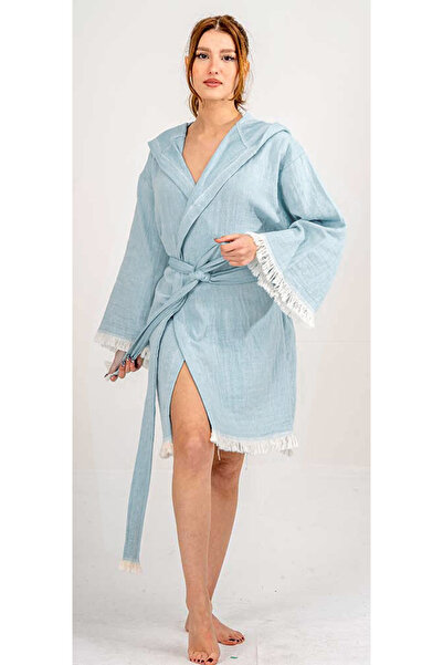 BleMare Muslin Peshtemal Short Bathrobe