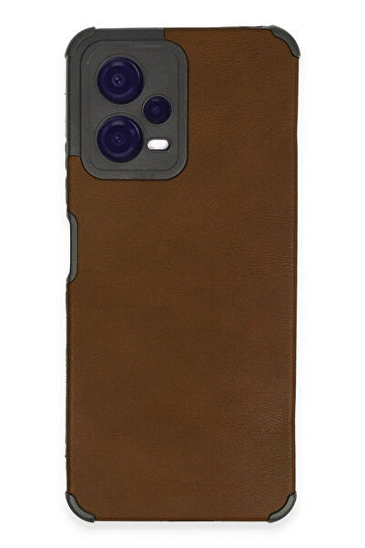 BSN STİL Bsnshop Xiaomi Redmi Note 12 5g Case Loop Leather Silicone - Brown 1...
