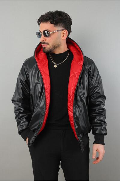 RHONES Men's Double-Sided Leather Coat with Quilted Inside