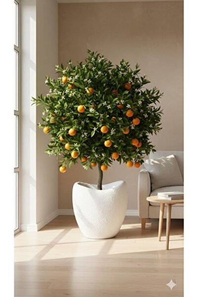 ALORA EL YAPIMI SERAMİK DEKORATİF ŞIK İSKANDİNAV TARZI SAKSI YÜKSEKLİK 44 CM ...