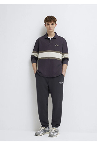 Mavi Jeans Embroidered Anthracite Sweatpants Loose Fit/Regular Waist/Elastic ...