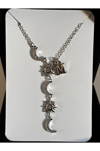 bijoux uniques Steel Moon&Sun Letter Women's Necklace