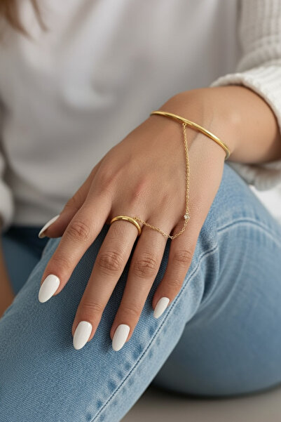 Sevil Gülgün Atelier Women's Gold Plated Stone Detailed Shahmeran - Bracelet ...