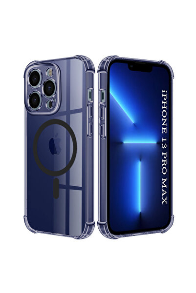 Techsuit Husa iPhone 13 Pro Max Shockproof Clear Silicone MagSafe, fumuriu