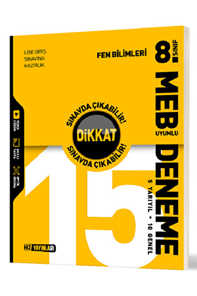 Efsane Yayınları 8.Sınıf Hız Yayınları Fen Bilimleri 15 Li Deneme / Meb Uyuml...