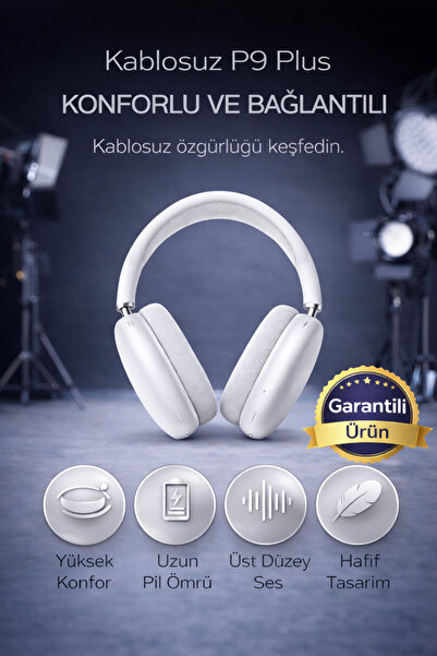 Weskam Kablosuz Bluetooth Kafaüstü Kulaklık İos ve Android Uyumlu Güçlü Ses D...