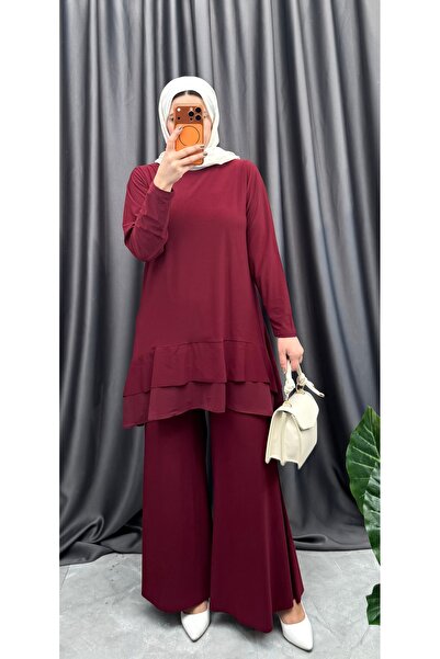 NİSUM MODA Flared Double Suit with Trousers