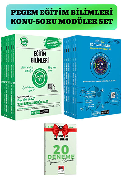 Pegem Akademi Yayıncılık KPSS Eğitim Bilimleri Tamamı Video Çözümlü Soru Bank...