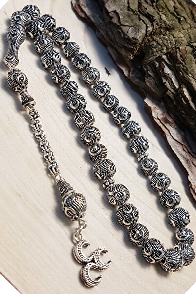 EHİNOS Gümüş Tesbih, Bozkurt Figürlü Tesbih, 3 Hilal Figürlü Tesbih