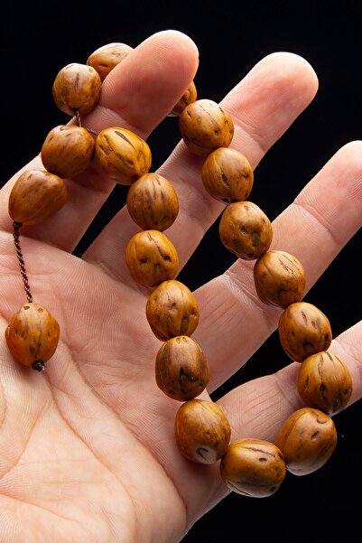 EHİNOS Efe Boy Mustard Color Natural Andiz Seed Prayer Beads in Men's Gift Box