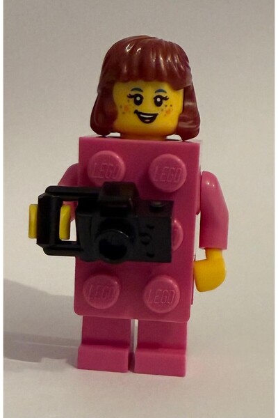 LEGO Orjinal Minifigür Pink Brick Photographer Girl