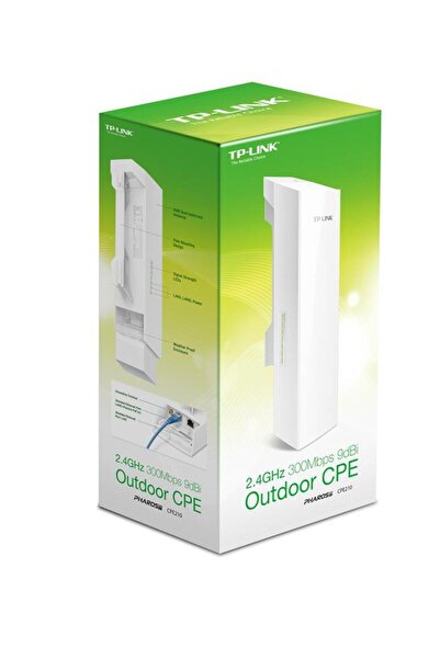 TP-LINK CPE210 Outdoor 300 Mbps 9dBi Dış Mekan Access Point