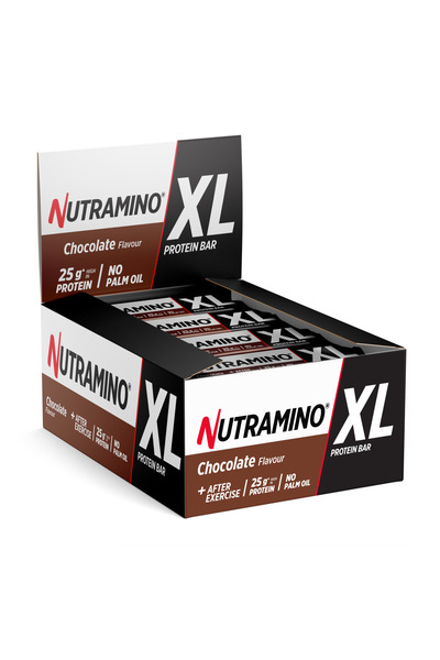 Nutramino Batoane proteice XL, aroma chocolate, cutie 16 batoane x 74g