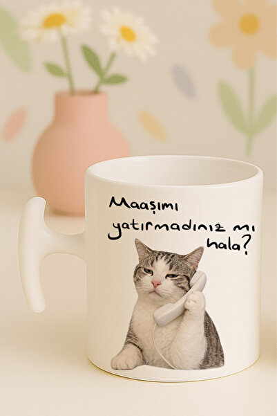 Witchy Co Maaşımı Yatırmadınız Mı Hala? Yazılı, Kedili Komik Kupa Bardak - (1...