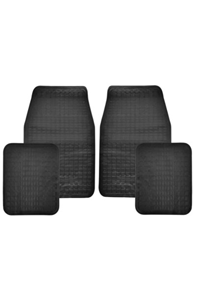 OEM Set of 4 Universal Rubber Car Mats + Dashboard Holder with Number