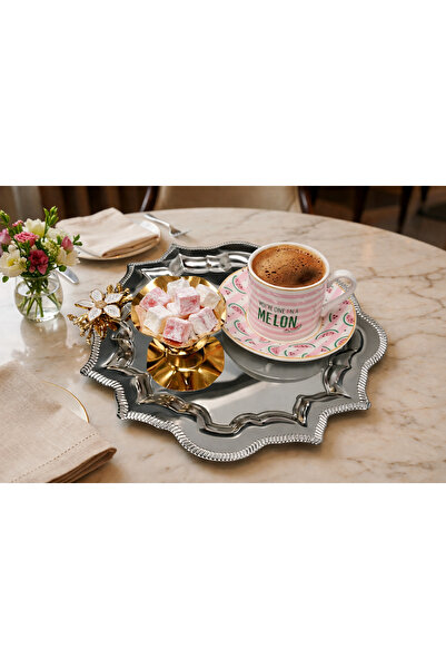 Fabrication 6-Piece Wavy Corners Mini Daisy Stainless Steel Tea Coffee Engage...