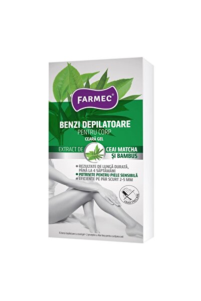 Farmec Set 3 x Benzi Depilatoare Farmec, pentru Corp, cu Ceara Gel, 16 Benzi ...