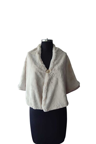 MODA NUR Болеро-накидка, хутряне болеро, болеро кольору каменю, весільна наки...