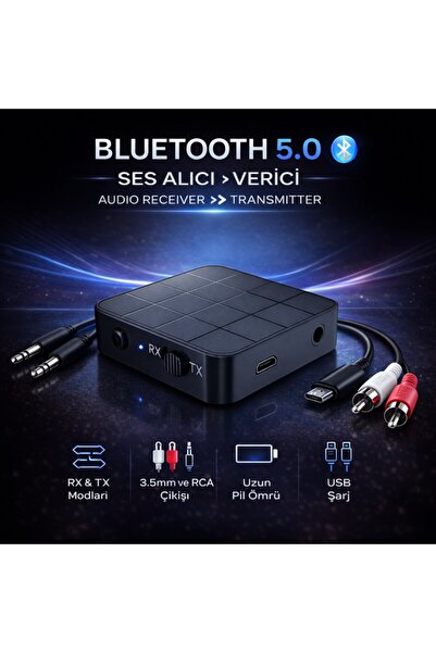 Polham Bluetooth 5.0 Ses Alıcı ve Verici RX/TX | TV İçin Kablosuz Kulaklık Ad...