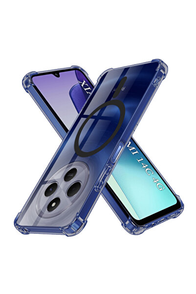 Techsuit Husa Xiaomi Redmi 14C Shockproof Clear Silicone MagSafe, fumuriu