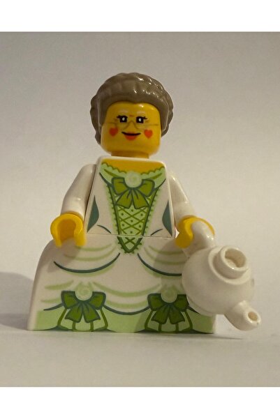 LEGO Orjinal Minifigür Big Green Dress Lady with Tea Cup