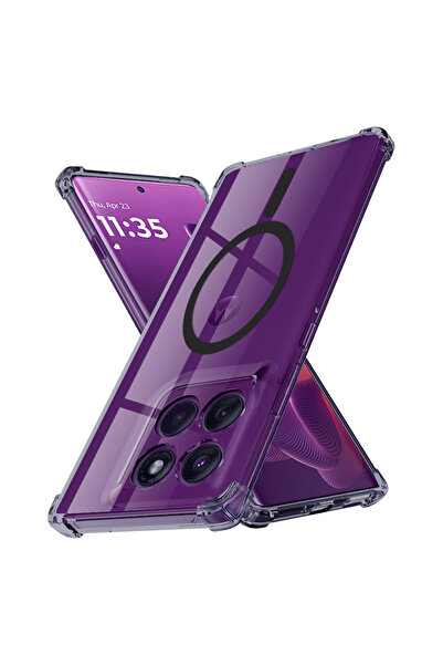 Techsuit Θήκη MagSafe από διαφανή σιλικόνη για Motorola Edge 60 Pro, αντικραδ...