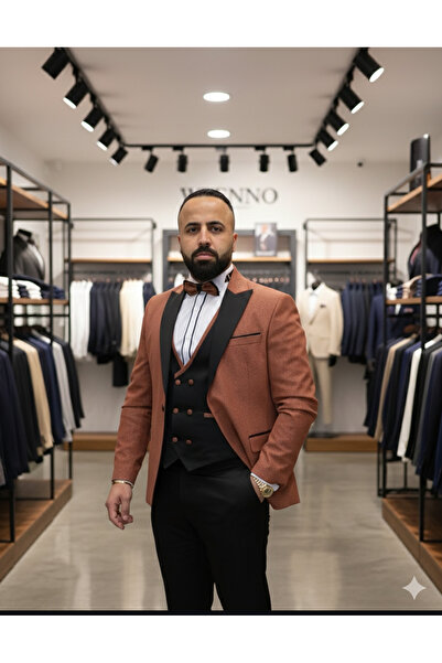 WENNO SİMLİ KUMAŞ SMOKiN TAKIM ELBİSE