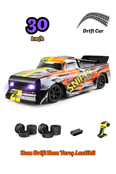 Mofy Baby 1:16 30 KM Hız Yapan LED Işıklı Yedek Lastikli Elektrikli 2.4 GHz U...