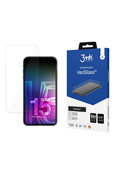 3MK iPhone 15 HardGlass glass film, transparent