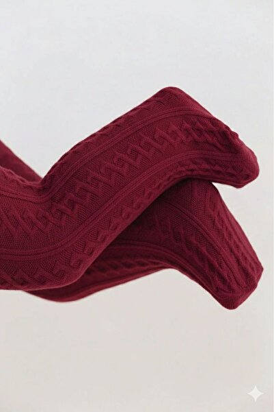 Daymod Baby Azalea Burgundy Cotton Patterned Thick Winter Pantyhose