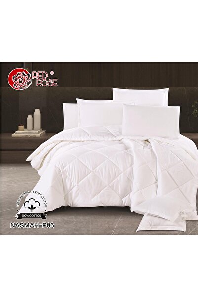 REDROSE COLOR Double bed sheet, 100% cotton, soft on the skin, 230*250 - Doub...