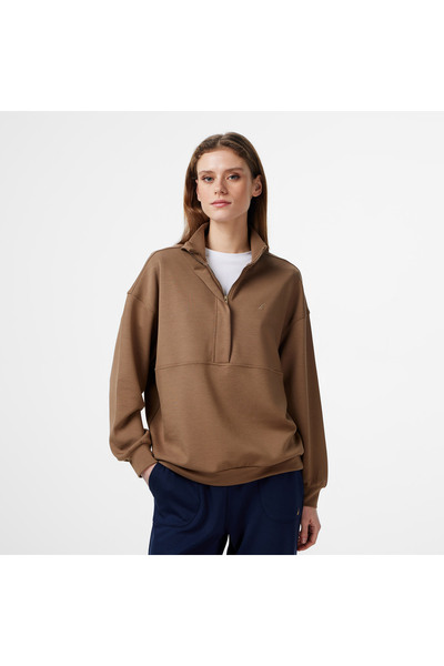 Nautica Kadın Kahverengi Regular Fit Sweatshirt