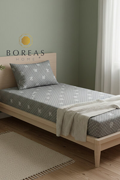 Boreas Home Fi̇yonk Ranforce Single Elastic Sheet and Pillowcase Set (100X200)