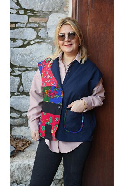 BE ATÖLYE BUTİK 40 Yama Yelek | , 36-42 Beden Uyumlu | Pazen ve Gabardin Asta...