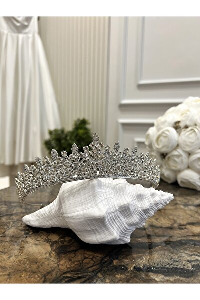 Taşmeran تاج زفاف بتصميم حجر الكريستال عالي الجودة، تاج خطوبة ووعد للزفاف A-1...