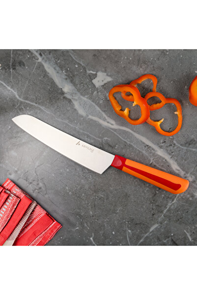 Aryıldız Plurex Santoku Bıçağı 21 cm Kırmızı
