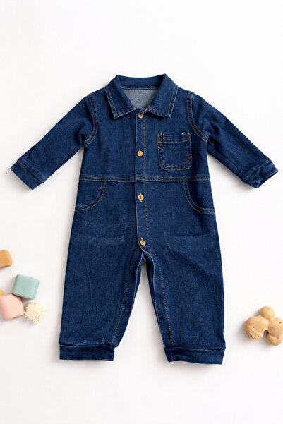 Luna Denim Erkek Bebek Tulum