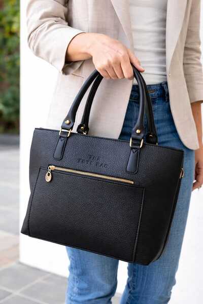 Efe Büyük Boy 3 Bölmeli Astarlı Ayarlanabilir Uzun Askılı Kadın El Kol Omuz Ç...