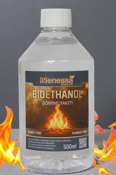 betonmall Bioethanol Şömine Yakıtı 500 ml | Dumansız Kokusuz Çevre Dostu Masa...