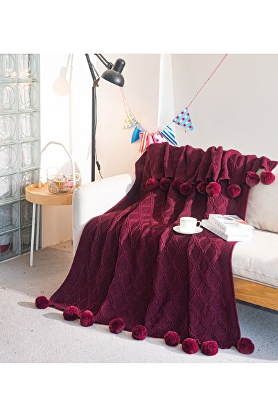 trendyhome Premium Knitted Blanket 160x200 cm – Thick, Elegant, with Tassels ...