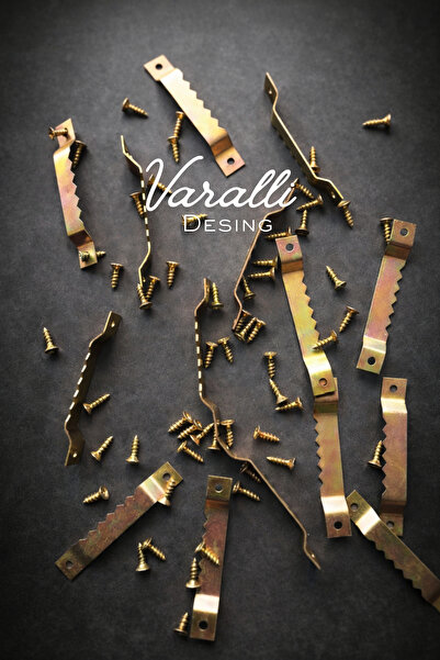 Varalli 4 Cm Çerçeve Tablo Ekstra Güçlü Timsah Ağız Askı Aparatı ve Vidaları ...