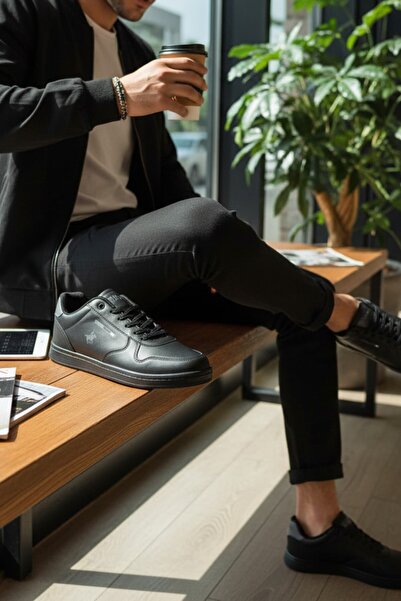 enoch Pantofi sport casual pentru bărbați cu emblemă - Adidași cu aspect de p...