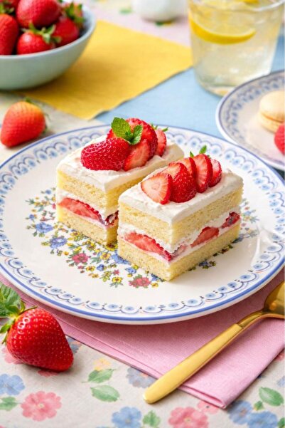 Güral Porselen Magnolia 6-Person 20 cm Cake Set